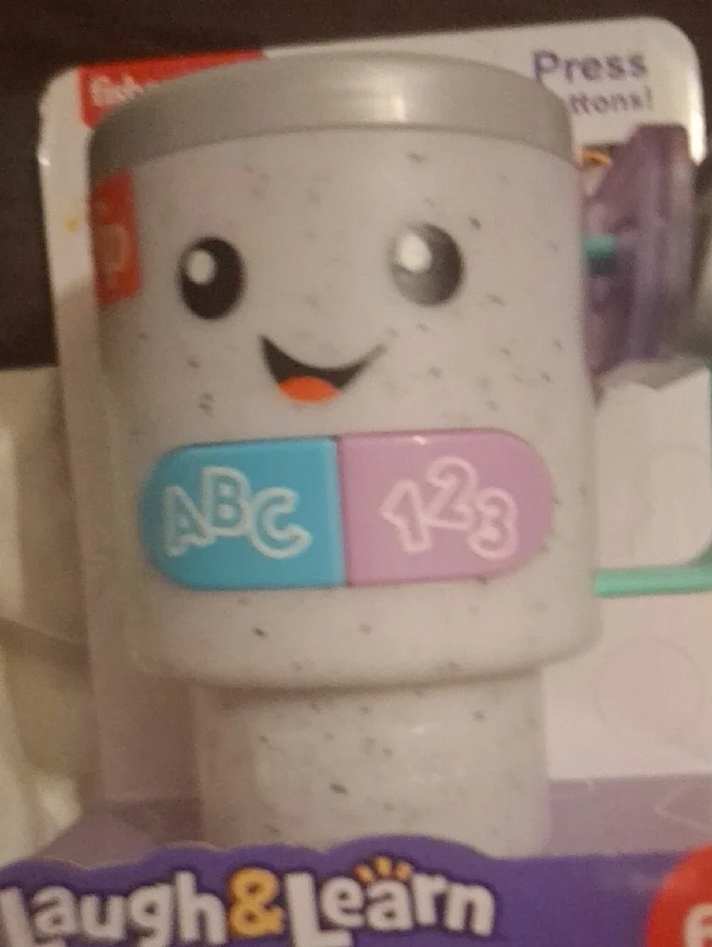 Fisher-Price Laugh & Learn White Speckled ABC 123 Learning Toy